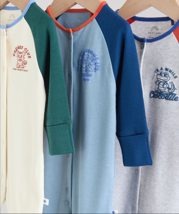 Multi Varsity Baby Sleepsuits