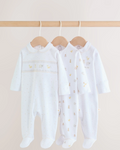 White Collar Baby Sleepsuits