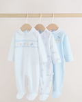 Sky Blue Sleepsuits 3 Pack