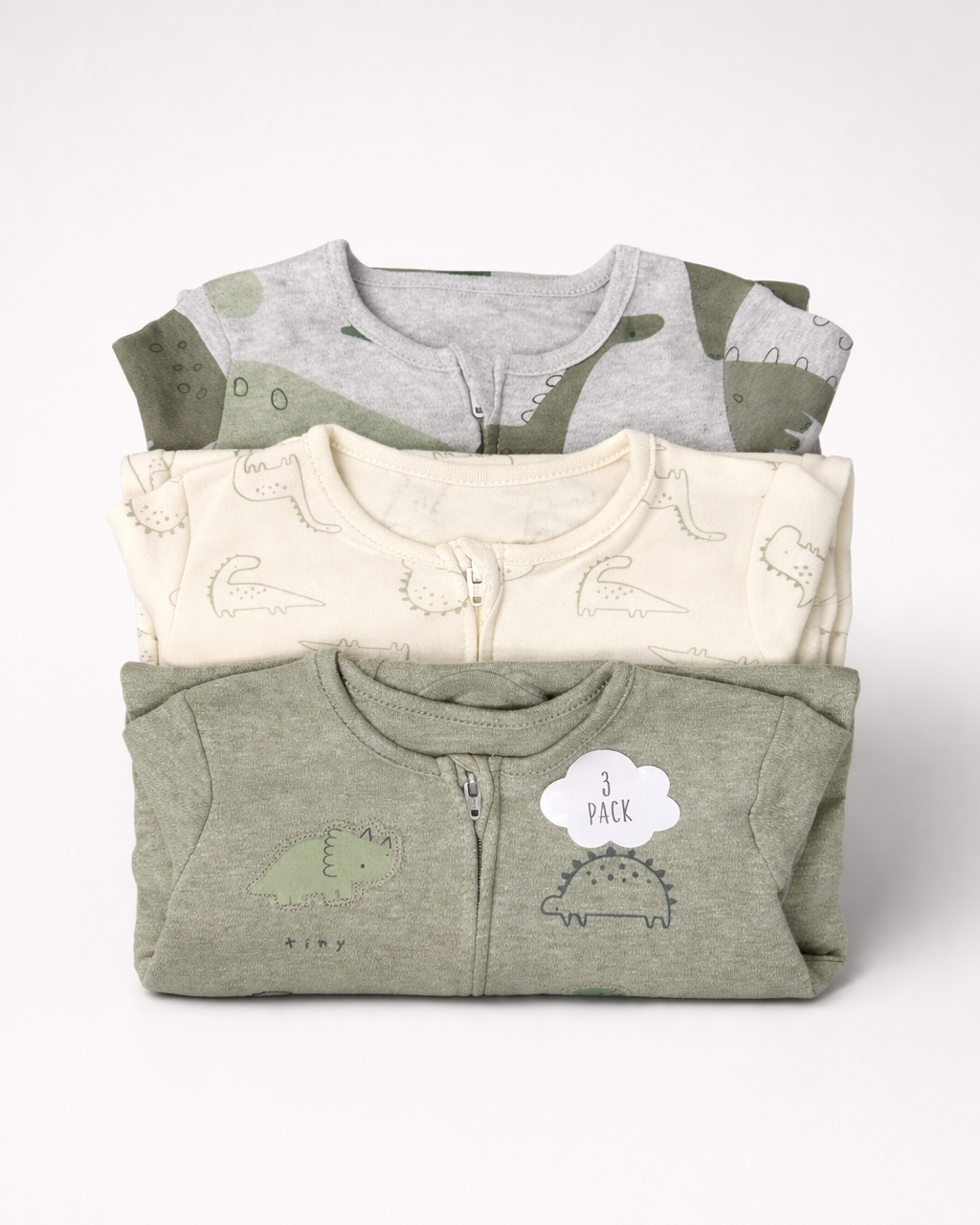 Cotton pack of 3 jumpsuits
