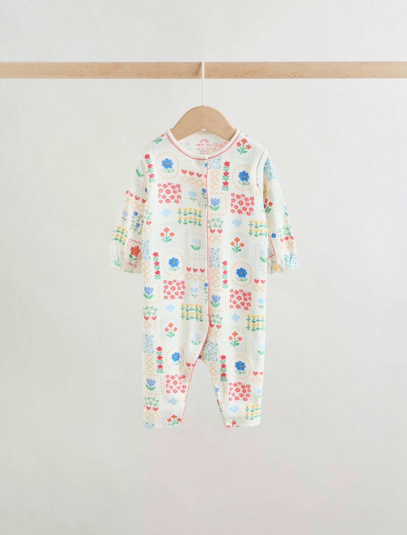 Red / White / Navy Baby Sleepsuits 3 Pack (0mths-3yrs)