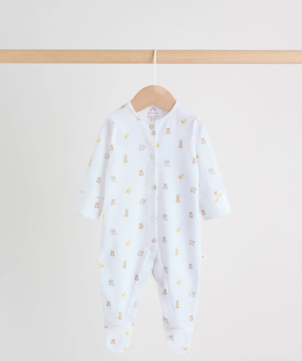 White Collar Baby Sleepsuits