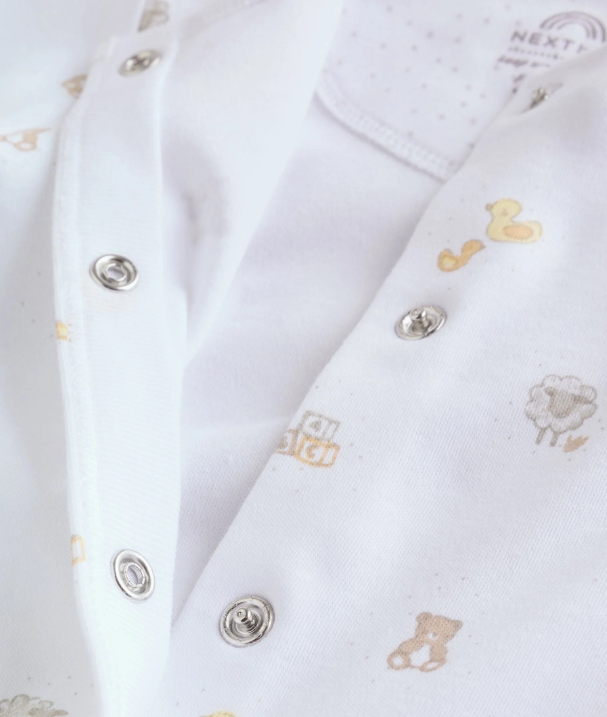 White Collar Baby Sleepsuits