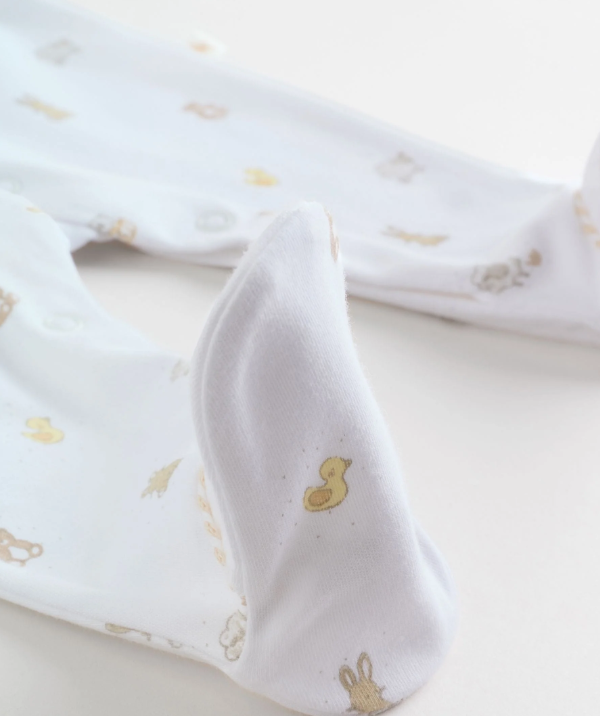 White Collar Baby Sleepsuits