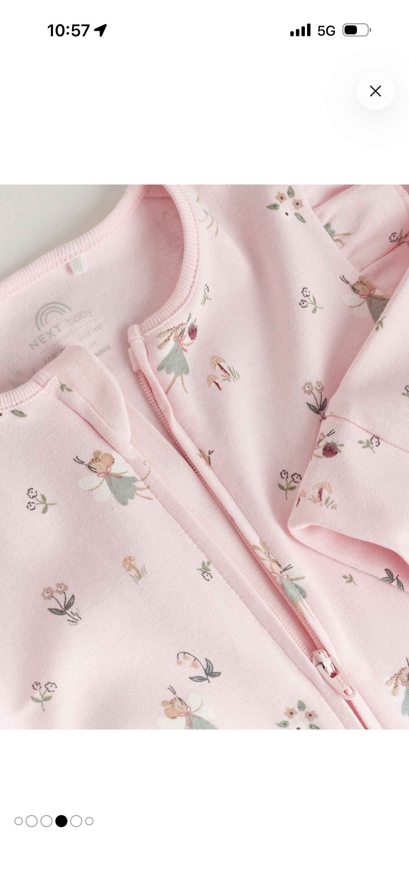 Pink powder 3 sleepsuits for baby girl