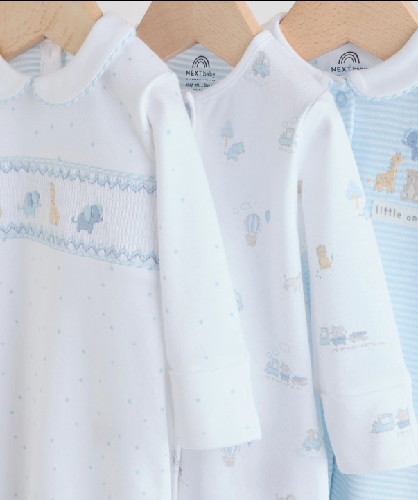 Sky Blue Sleepsuits 3 Pack