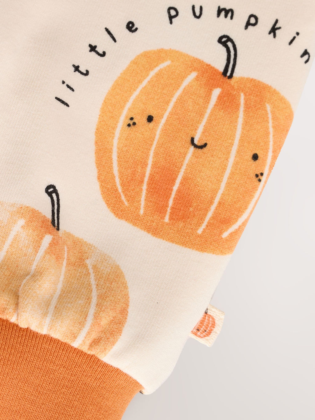 Orange Pumpkin Sweat Baby Romper