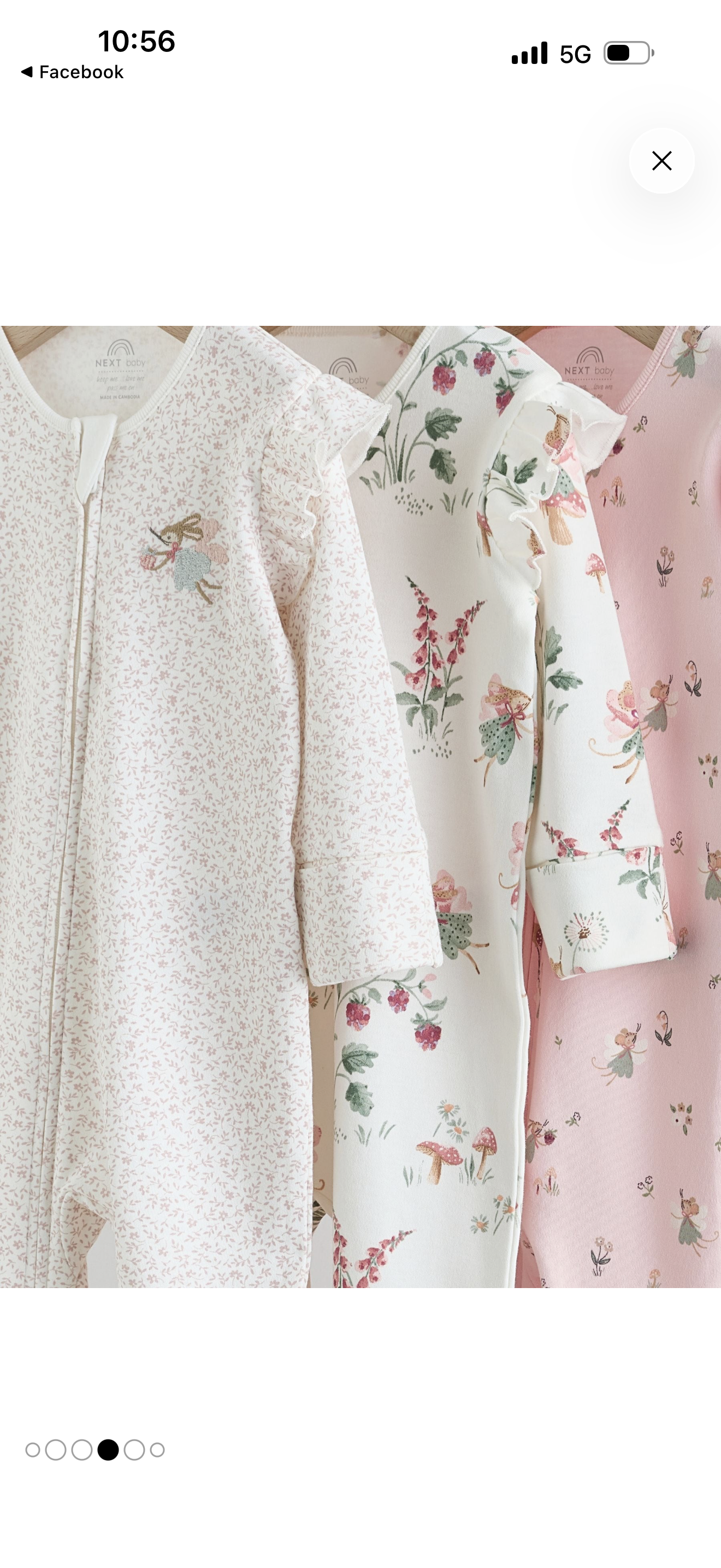 Pink powder 3 sleepsuits for baby girl