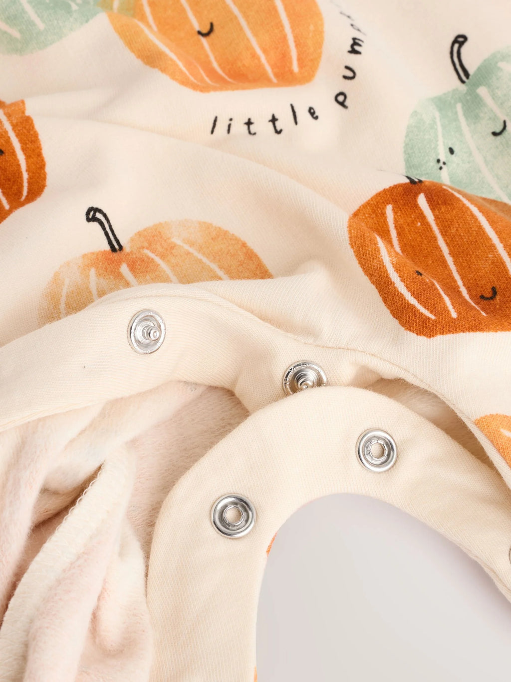 Orange Pumpkin Sweat Baby Romper