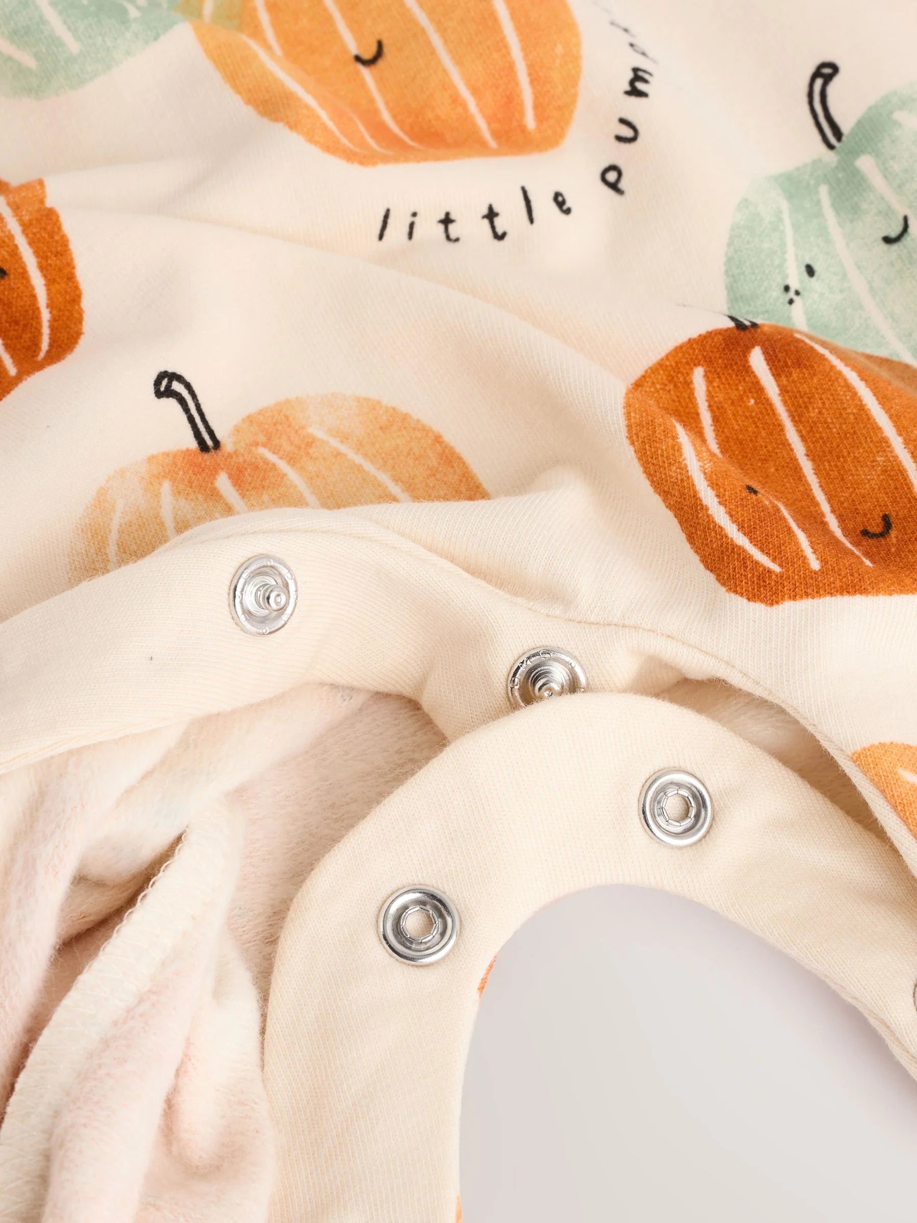 Orange Pumpkin Sweat Baby Romper
