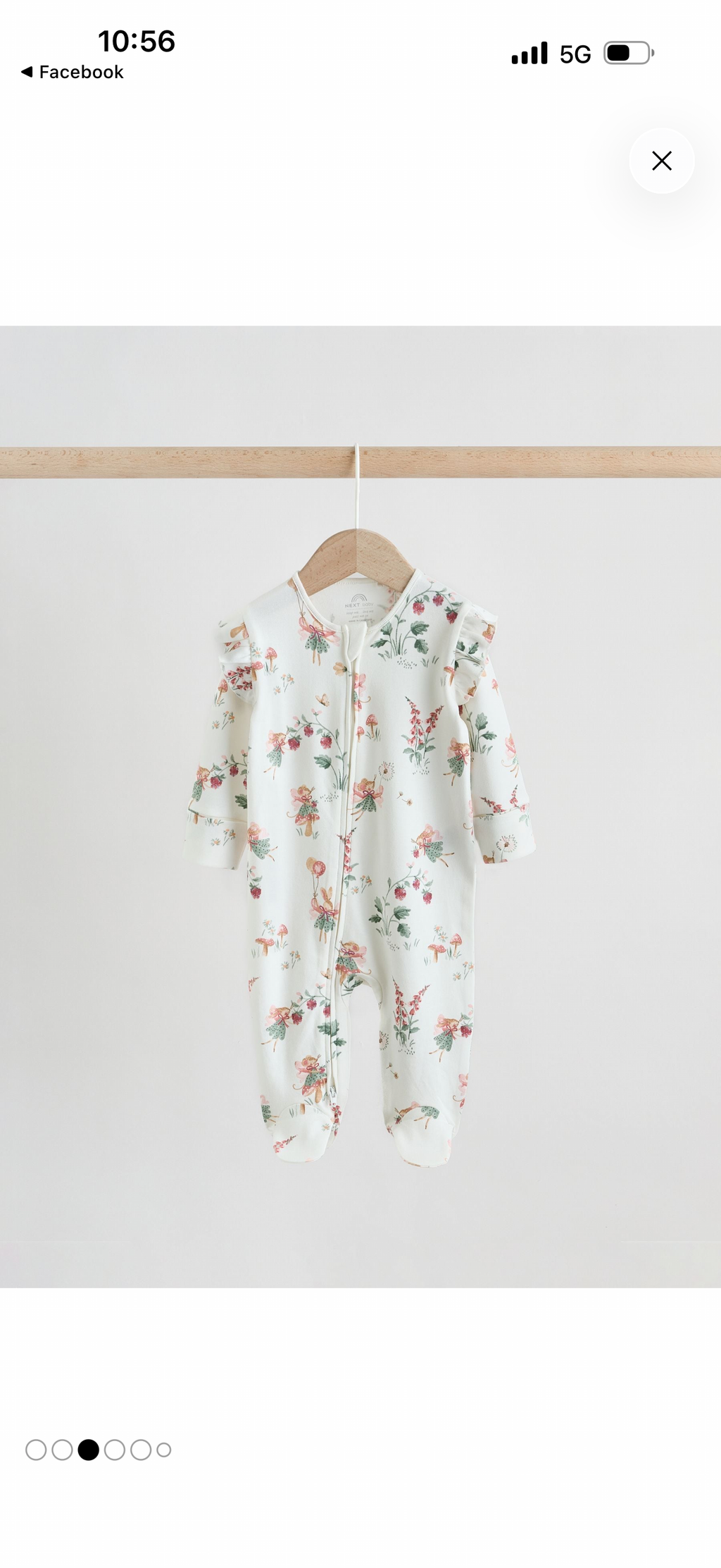 Pink powder 3 sleepsuits for baby girl