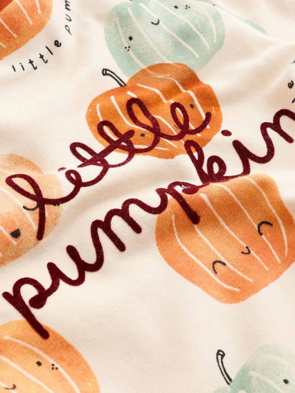 Orange Pumpkin Sweat Baby Romper