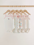 Cream Vest Baby Bodysuits 5 pack