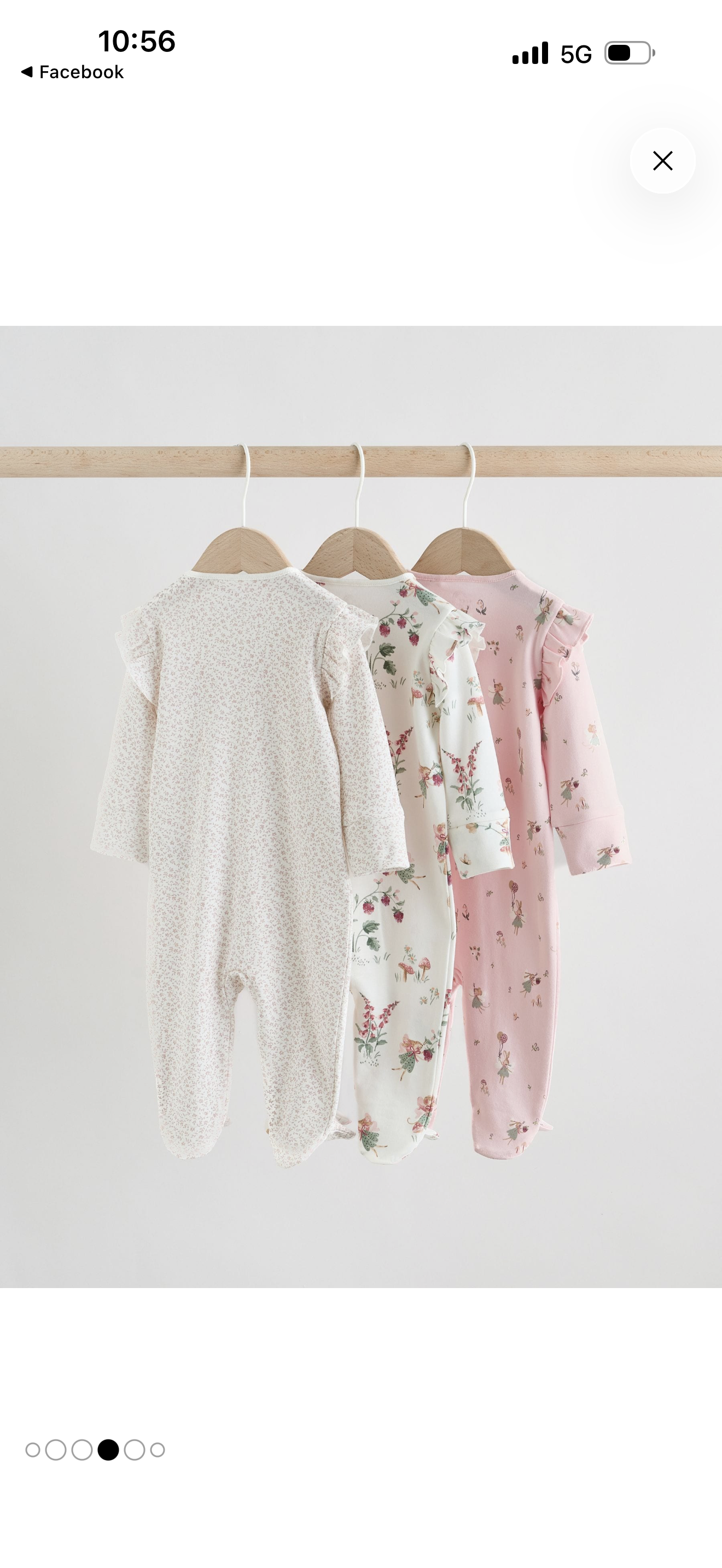 Pink powder 3 sleepsuits for baby girl