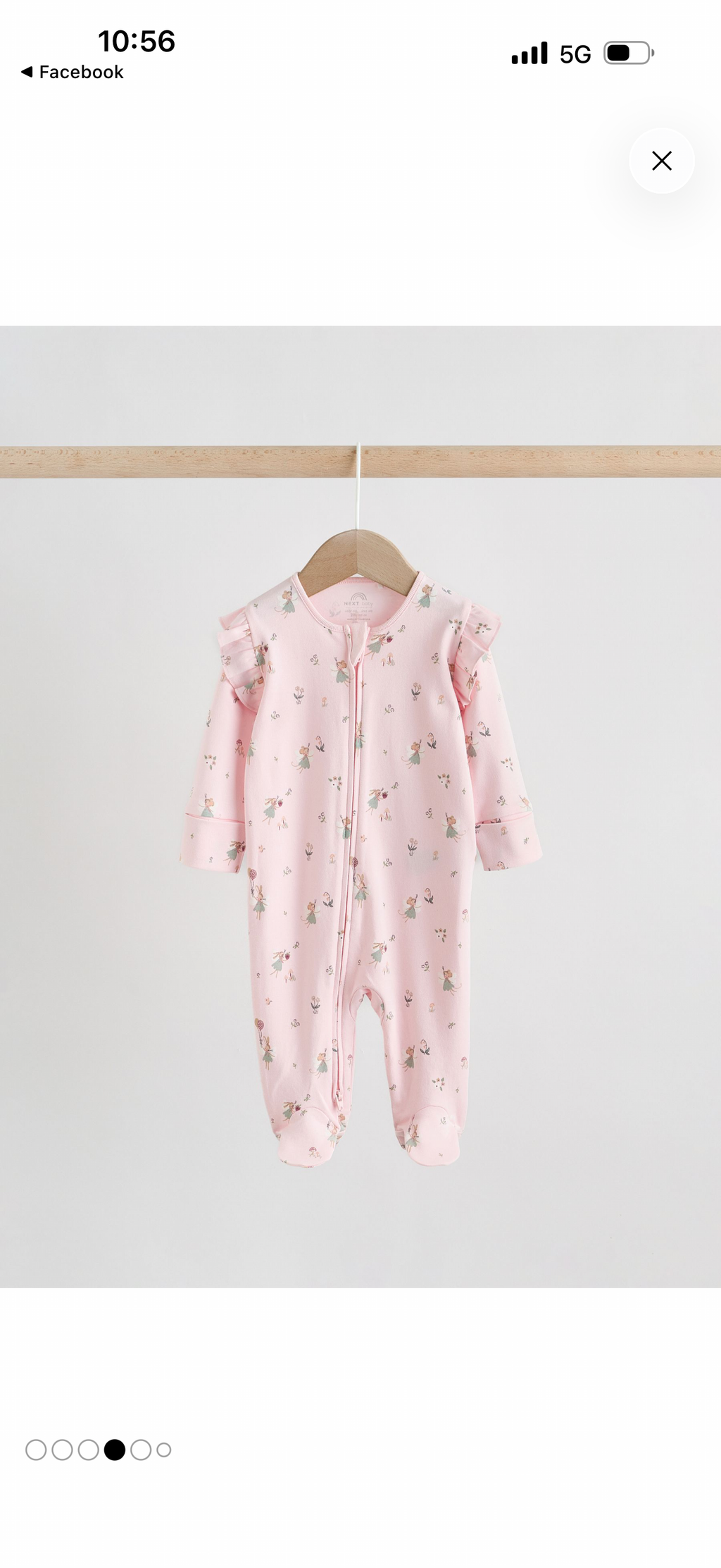 Pink powder 3 sleepsuits for baby girl