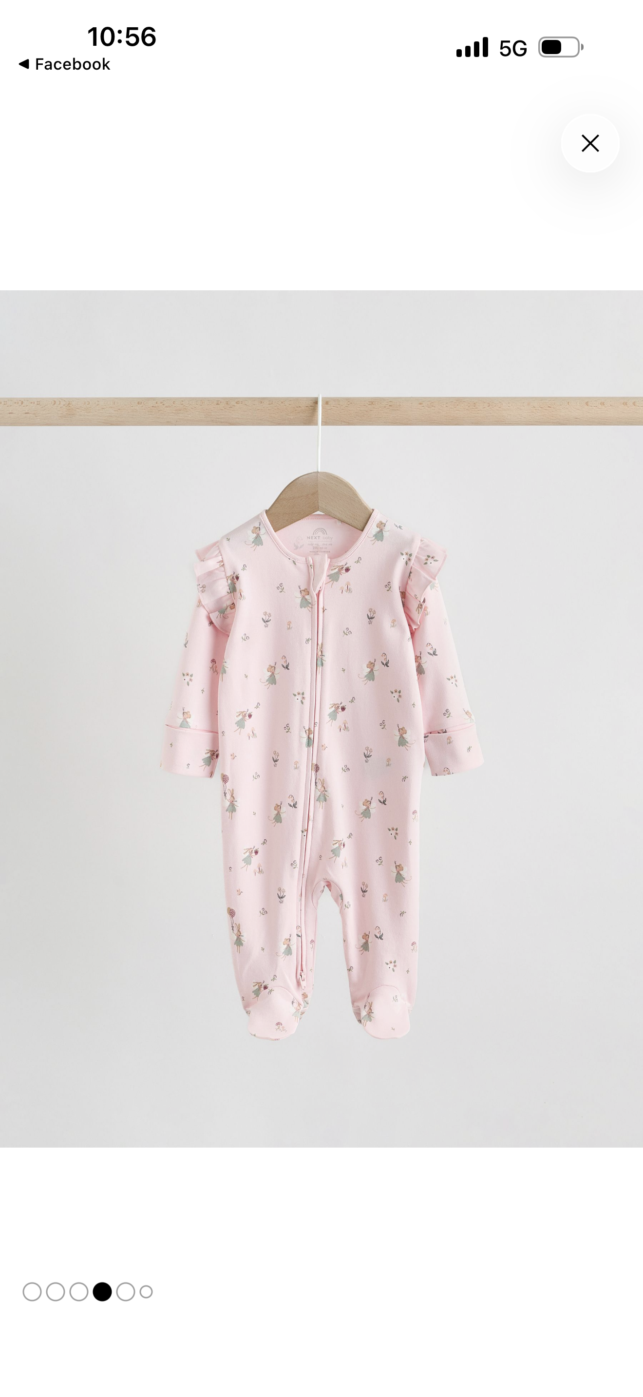 Pink powder 3 sleepsuits for baby girl