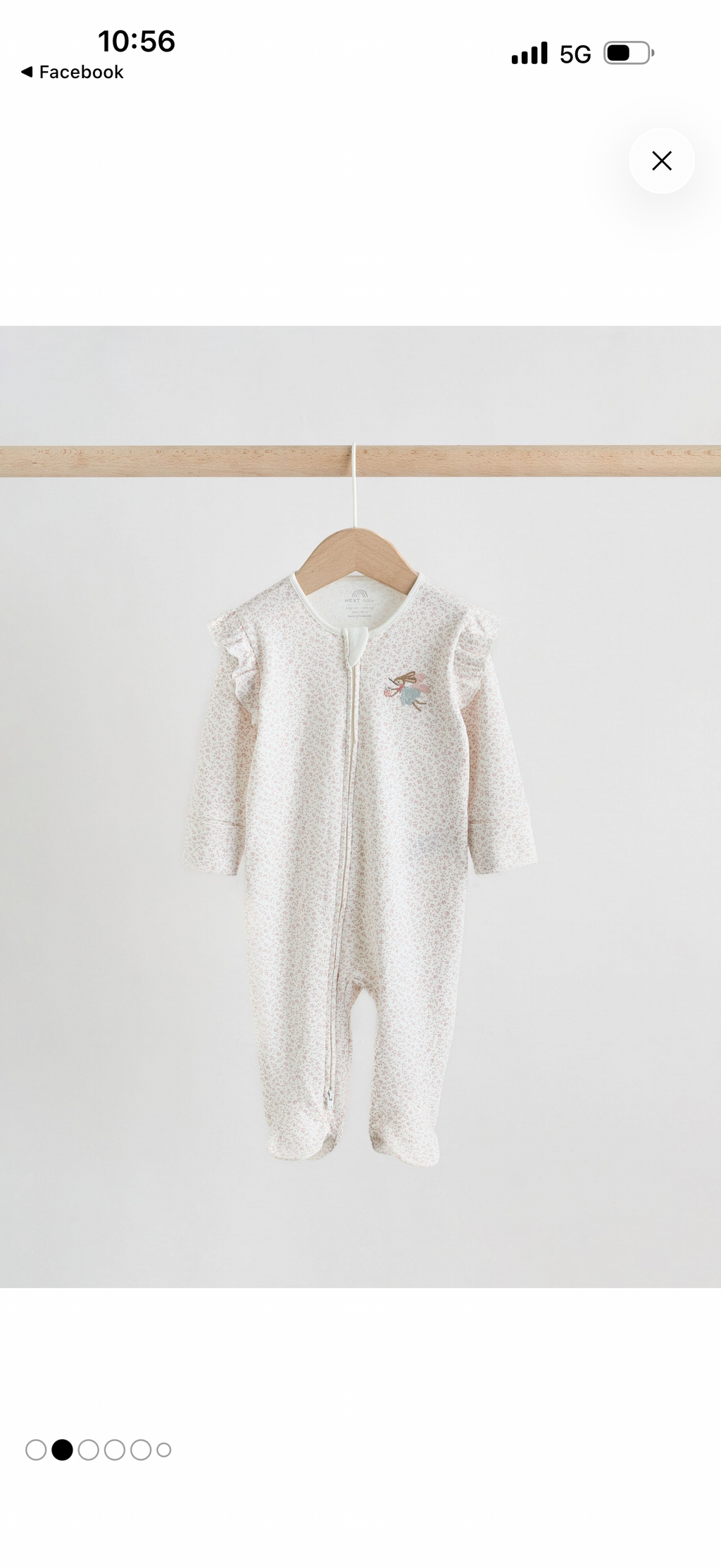 Pink powder 3 sleepsuits for baby girl