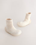 Neutral Stripe Crawler Sock Shoes