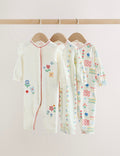 Red / White / Navy Baby Sleepsuits 3 Pack (0mths-3yrs)