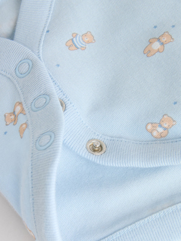 Blue 5 Pack Long Sleeve Bodysuit