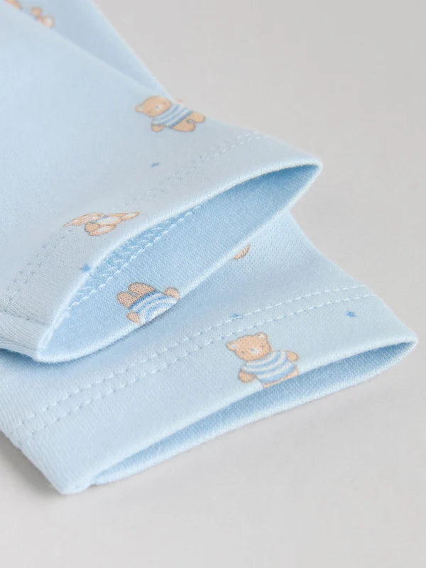 Blue 5 Pack Long Sleeve Bodysuit