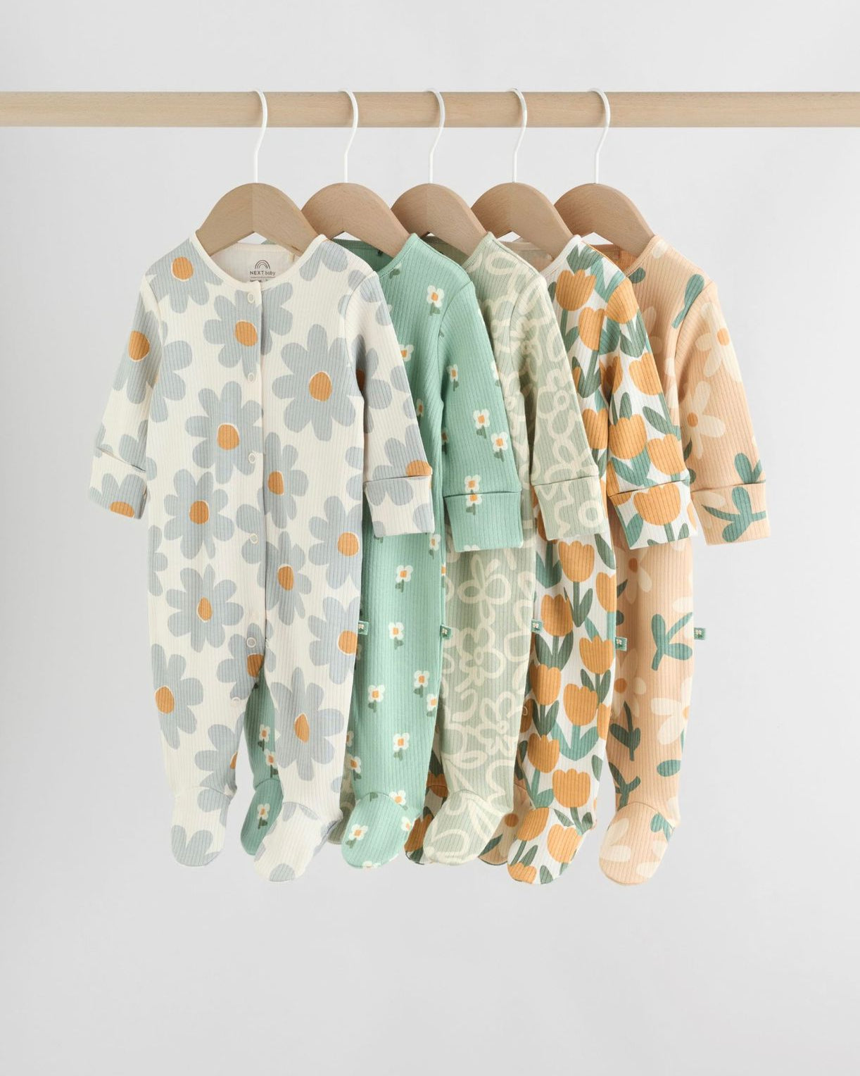 Peach Sleepsuit pack of 5